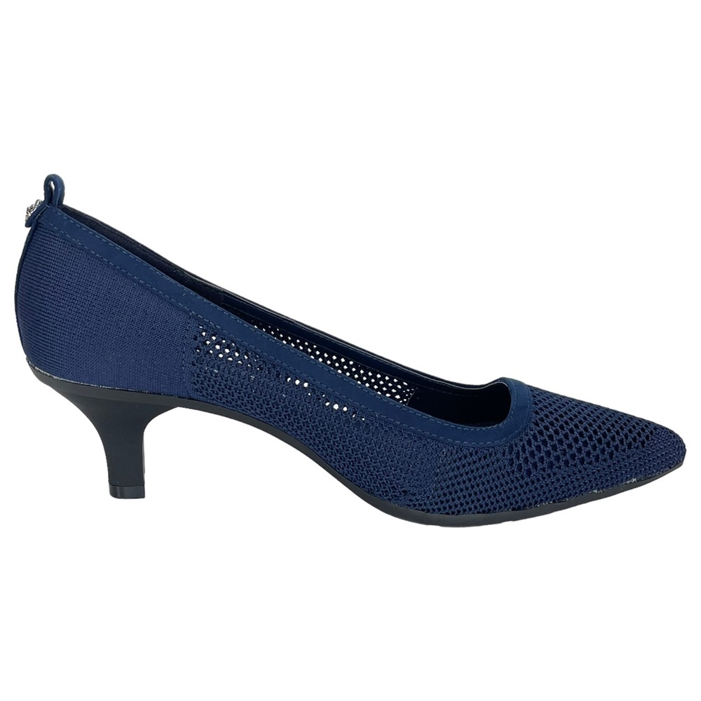 Anne Klein Rebecca Navy Knit Mesh Heels. Size 9.5M - Picture 3 of 11